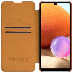 Husa carte compatibila cu Samsung Galaxy A32 4G, Leather Queen, Portofel intr-o protectie stilata, Design ultra-subtire, Maro3