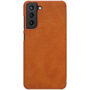 Husa carte compatibila cu Samsung Galaxy S21 FE, Leather Queen, Portofel intr-o protectie stilata, Design ultra-subtire, Maro2