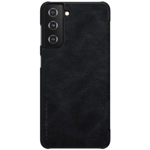 Husa carte compatibila cu Samsung Galaxy S21 Plus, Leather Queen, Portofel intr-o protectie stilata, Design ultra-subtire, Negru2