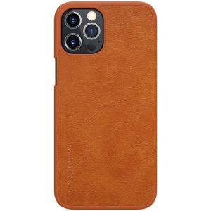 Husa carte compatibila cu iPhone 12 Pro Max, Leather Queen, Portofel intr-o protectie stilata, Design ultra-subtire, Maro2