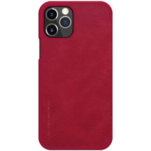 Husa carte compatibila cu iPhone 12 Pro Max, Leather Queen, Portofel intr-o protectie stilata, Design ultra-subtire, Rosu2