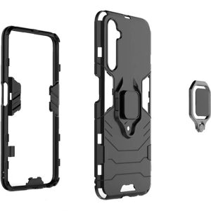 Husa Ring Shield compatibila cu OnePlus 6 Pro, Prevazuta cu inel de prindere, suport auto magnetic si stand, Negru3