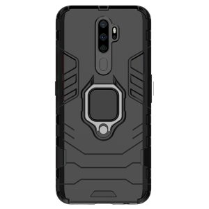 Husa Ring Shield compatibila cu Xiaomi Redmi 9A, Prevazuta cu inel de prindere, suport auto magnetic si stand, Negru3