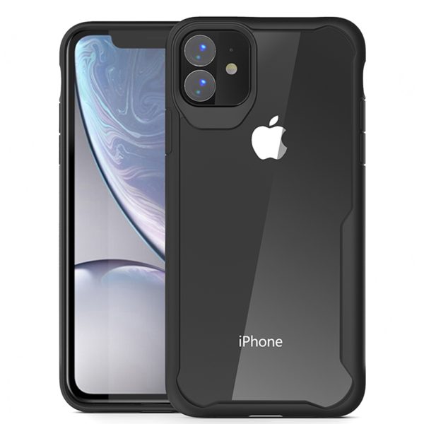 Husa Glazen Shockproof compatibila cu iPhone 12 Mini, Air Cushioning, Protectie rafinata, Design dublu stratificat, Negru