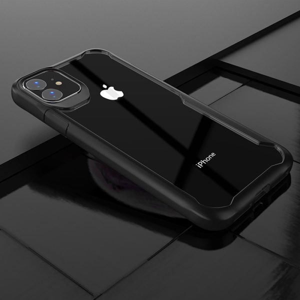 Husa Glazen Shockproof compatibila cu iPhone 12 Mini, Air Cushioning, Protectie rafinata, Design dublu stratificat, Negru2