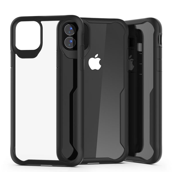 Husa Glazen Shockproof compatibila cu iPhone 12 Mini, Air Cushioning, Protectie rafinata, Design dublu stratificat, Negru3