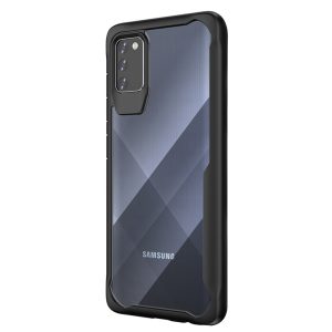 Husa Glazen Shockproof compatibila cu Samsung Galaxy A41, Air Cushioning, Protectie rafinata, Design dublu stratificat, Negru