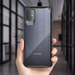 Husa Glazen Shockproof compatibila cu Samsung Galaxy A41, Air Cushioning, Protectie rafinata, Design dublu stratificat, Negru2