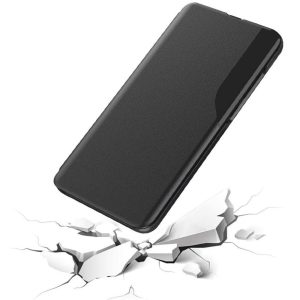 Husa carte Smart Look compatibila cu Samsung Galaxy S23 Ultra, Slim Flip, Window View, High-Class Design, Piele eco, Negru4