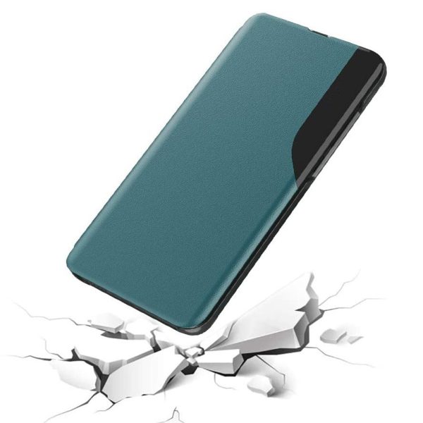 Husa carte Smart Look compatibila cu Samsung Galaxy S23 Ultra, Slim Flip, Window View, High-Class Design, Piele eco, Verde2