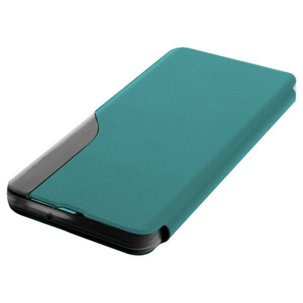 Husa carte Smart Look compatibila cu Samsung Galaxy S23 Ultra, Slim Flip, Window View, High-Class Design, Piele eco, Verde3