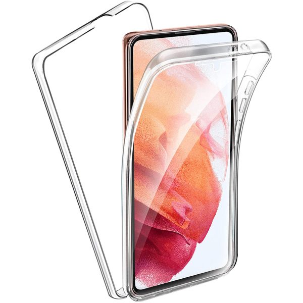 Husa 360 Puro Comando compatibila cu iPhone 8 Plus, Protectie completa (fata, spate si margini), TPU si PC, Transparenta