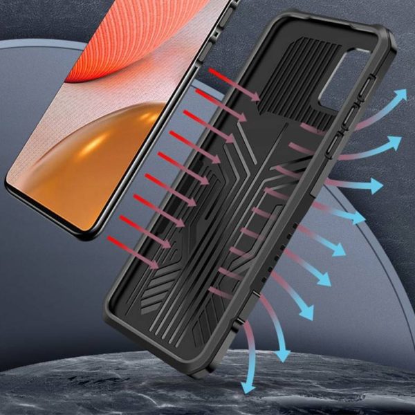 Husa Comando Belt Clip compatibila cu Samsung Galaxy M22 4G, Extreme Protection, Military Grade TPU, Metal Stand, Suport auto magnetic integrat, Prindere la curea, Negru3