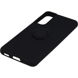 Husa compatibila cu iPhone 13 Pro Max, Ultra Slim Ring, Interior microfibra, Design mat, Prevazuta cu inel de prindere si placuta metalica pentru suport auto magnetic, Negru2