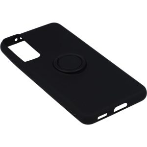 Husa compatibila cu iPhone 13 Pro Max, Ultra Slim Ring, Interior microfibra, Design mat, Prevazuta cu inel de prindere si placuta metalica pentru suport auto magnetic, Negru3