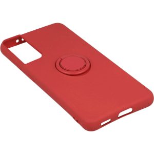 Husa compatibila cu Samsung Galaxy A52S 5G, Ultra Slim Ring, Interior microfibra, Design mat, Prevazuta cu inel de prindere si placuta metalica pentru suport auto magnetic, Rosu3