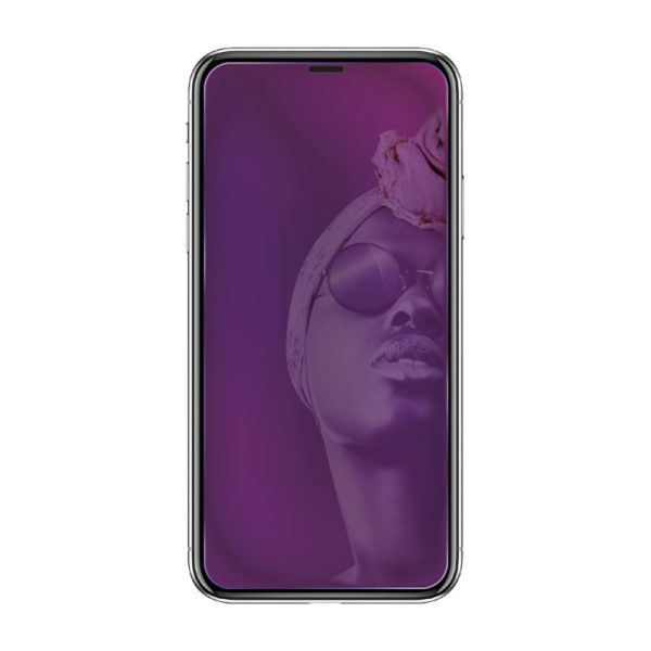 Folie compatibila cu iPhone XS Max, Mirror Effect, Adeziv pe intreaga suprafata, Acoperire completa, Instalare usoara, Mov - 2