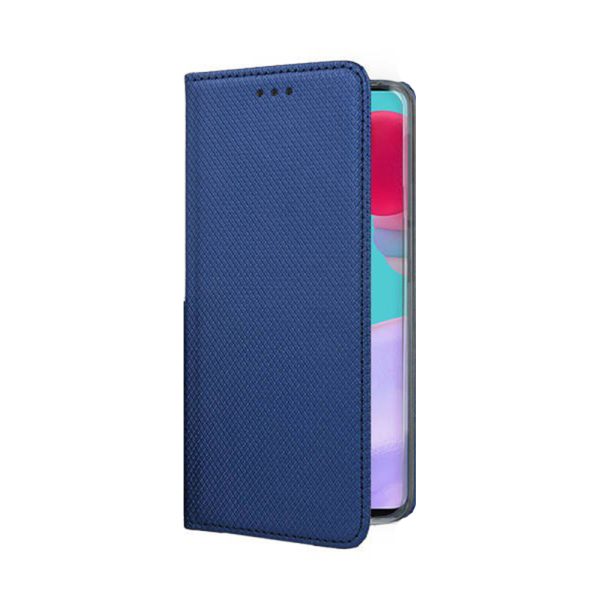 Husa carte compatibila cu Realme 11 5G, Comando Book, Inchidere magnetica, Buzunar interior pentru card, Flip stand, Protectie completa si practica, Albastru