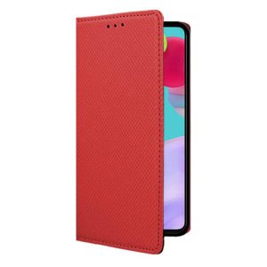 Husa carte compatibila cu Oppo Reno 10 Pro, Comando Book, Inchidere magnetica, Buzunar interior pentru card, Flip stand, Protectie completa si practica, Rosu