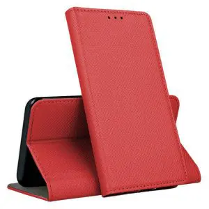 Husa carte compatibila cu Samsung Galaxy A04S, Comando Book, Inchidere magnetica, Buzunar interior pentru card, Flip stand, Protectie completa si practica, Rosu4