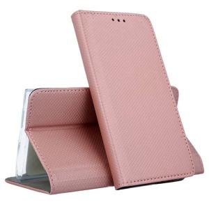 Husa carte compatibila cu Samsung Galaxy A04S, Comando Book, Inchidere magnetica, Buzunar interior pentru card, Flip stand, Protectie completa si practica, Roz4