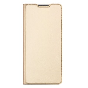 Husa carte compatibila cu Huawei P30 Lite, Comando Skin Expert, Inchidere magnetica puternica, Buzunar interior pentru card, Protectie completa si eleganta, Piele eco, Auriu