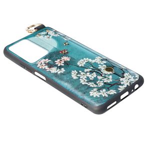 Husa Crossbody Pattern compatibila cu Samsung Galaxy Note 20 Ultra, Comando Fonix, Imprimeu grafic, Lant textil detasabil, Turcoaz3