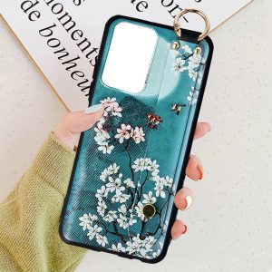 Husa Crossbody Pattern compatibila cu Samsung Galaxy Note 20 Ultra, Comando Fonix, Imprimeu grafic, Lant textil detasabil, Turcoaz