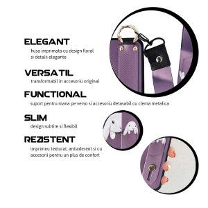 Husa Crossbody Pattern compatibila cu Samsung Galaxy S20 FE, Comando Fonix, Imprimeu grafic, Lant textil detasabil, Mov4