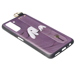 Husa Crossbody Pattern compatibila cu Samsung Galaxy S21, Comando Fonix, Imprimeu grafic, Lant textil detasabil, Mov3