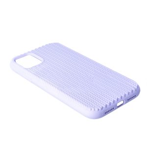 Husa Knit Texture compatibila cu Apple iPhone 12 Pro, Comando Fonix, Imprimeu crosetat, Silicon tesut, Lila3