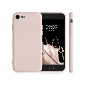 Husa Safe Flex compatibila cu iPhone 7, Comando Fonix, Design Slim flexibil, Interior captusit cu microfibra, Anti shock, Silicon moale, Textura cu finisaj mat/fin, Antiaderent, Roz pudra3