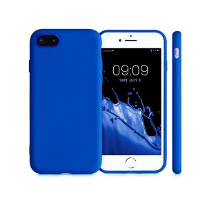 Husa Safe Flex compatibila cu iPhone 7, Comando Fonix, Design Slim flexibil, Interior captusit cu microfibra, Anti shock, Silicon moale, Textura cu finisaj mat/fin, Antiaderent, Albastru electric3