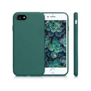 Husa Safe Flex compatibila cu iPhone 7, Comando Fonix, Design Slim flexibil, Interior captusit cu microfibra, Anti shock, Silicon moale, Textura cu finisaj mat/fin, Antiaderent, Verde inchis3