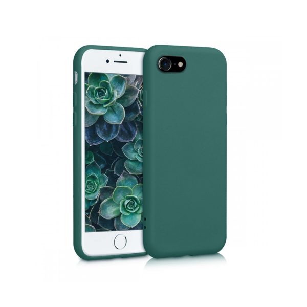 Husa Safe Flex compatibila cu iPhone 8, Comando Fonix, Design Slim flexibil, Interior captusit cu microfibra, Anti shock, Silicon moale, Textura cu finisaj mat/fin, Antiaderent, Verde inchis3