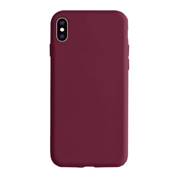 Husa Safe Flex compatibila cu iPhone X/XS, Comando Fonix, Design Slim flexibil, Interior captusit cu microfibra, Anti shock, Silicon moale, Textura cu finisaj mat/fin, Antiaderent, Visiniu