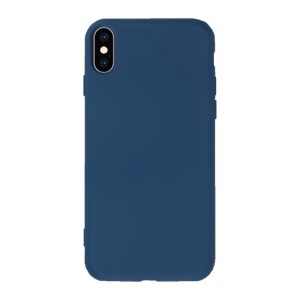 Husa Safe Flex compatibila cu iPhone X/XS, Comando Fonix, Design Slim flexibil, Interior captusit cu microfibra, Anti shock, Silicon moale, Textura cu finisaj mat/fin, Antiaderent, Albastru