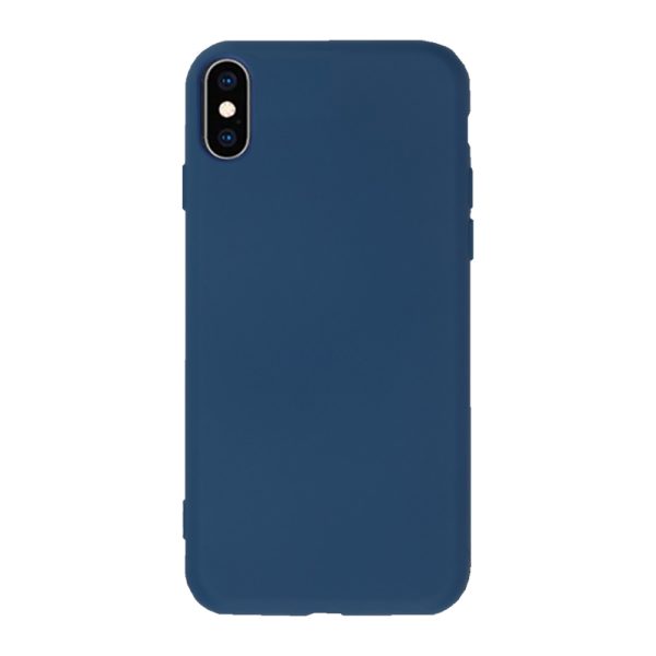 Husa Safe Flex compatibila cu iPhone X/XS, Comando Fonix, Design Slim flexibil, Interior captusit cu microfibra, Anti shock, Silicon moale, Textura cu finisaj mat/fin, Antiaderent, Albastru