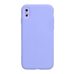 Husa Safe Flex compatibila cu iPhone X/XS, Comando Fonix, Design Slim flexibil, Interior captusit cu microfibra, Anti shock, Silicon moale, Textura cu finisaj mat/fin, Antiaderent, Mov deschis