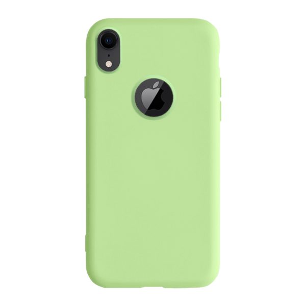 Husa Safe Flex compatibila cu iPhone XR, Comando Fonix, Design Slim flexibil, Interior captusit cu microfibra, Anti shock, Silicon moale, Textura cu finisaj mat/fin, Antiaderent, Verde deschis