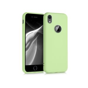 Husa Safe Flex compatibila cu iPhone XR, Comando Fonix, Design Slim flexibil, Interior captusit cu microfibra, Anti shock, Silicon moale, Textura cu finisaj mat/fin, Antiaderent, Verde deschis2