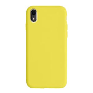 Husa Safe Flex compatibila cu iPhone XR, Comando Fonix, Design Slim flexibil, Interior captusit cu microfibra, Anti shock, Silicon moale, Textura cu finisaj mat/fin, Antiaderent, Galben