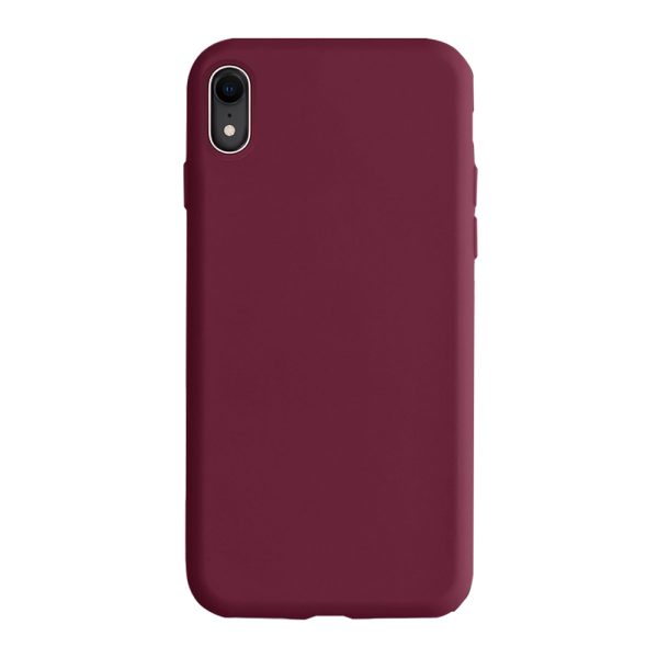 Husa Safe Flex compatibila cu iPhone XR, Comando Fonix, Design Slim flexibil, Interior captusit cu microfibra, Anti shock, Silicon moale, Textura cu finisaj mat/fin, Antiaderent, Visiniu