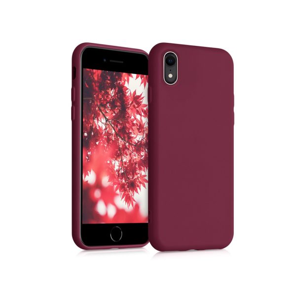 Husa Safe Flex compatibila cu iPhone XR, Comando Fonix, Design Slim flexibil, Interior captusit cu microfibra, Anti shock, Silicon moale, Textura cu finisaj mat/fin, Antiaderent, Visiniu3