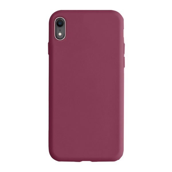 Husa Safe Flex compatibila cu iPhone XR, Comando Fonix, Design Slim flexibil, Interior captusit cu microfibra, Anti shock, Silicon moale, Textura cu finisaj mat/fin, Antiaderent, Marsala