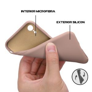 Husa Safe Flex compatibila cu iPhone XR, Comando Fonix, Design Slim flexibil, Interior captusit cu microfibra, Anti shock, Silicon moale, Textura cu finisaj mat/fin, Antiaderent, Crem4