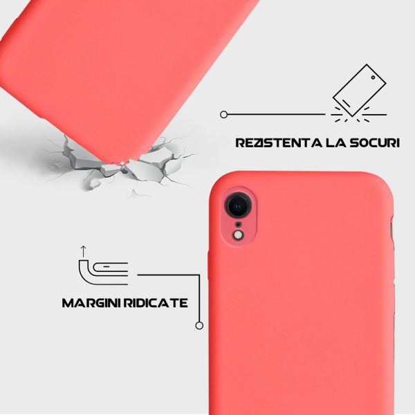 Husa Safe Flex compatibila cu iPhone XR, Comando Fonix, Design Slim flexibil, Interior captusit cu microfibra, Anti shock, Silicon moale, Textura cu finisaj mat/fin, Antiaderent, Caramiziu5