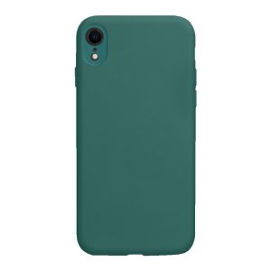 Husa Safe Flex compatibila cu iPhone XR, Comando Fonix, Design Slim flexibil, Interior captusit cu microfibra, Anti shock, Silicon moale, Textura cu finisaj mat/fin, Antiaderent, Verde inchis