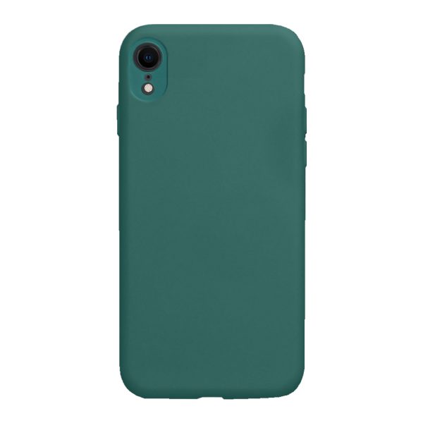 Husa Safe Flex compatibila cu iPhone XR, Comando Fonix, Design Slim flexibil, Interior captusit cu microfibra, Anti shock, Silicon moale, Textura cu finisaj mat/fin, Antiaderent, Verde inchis