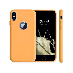 Husa Safe Flex compatibila cu iPhone XS Max, Comando Fonix, Design Slim flexibil, Interior captusit cu microfibra, Anti shock, Silicon moale, Textura cu finisaj mat/fin, Antiaderent, Coral3